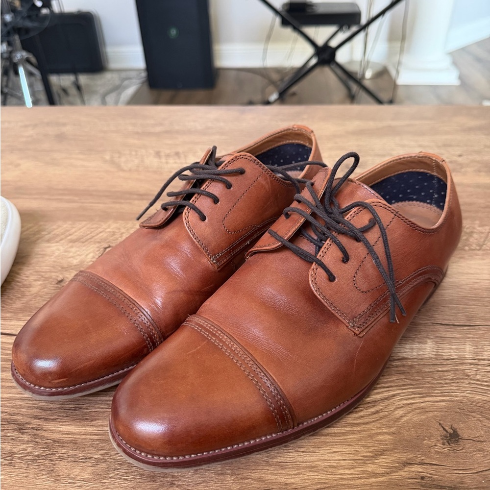 Men's Classic Cap-Toe Dress Shoes in Brown -Apt 9